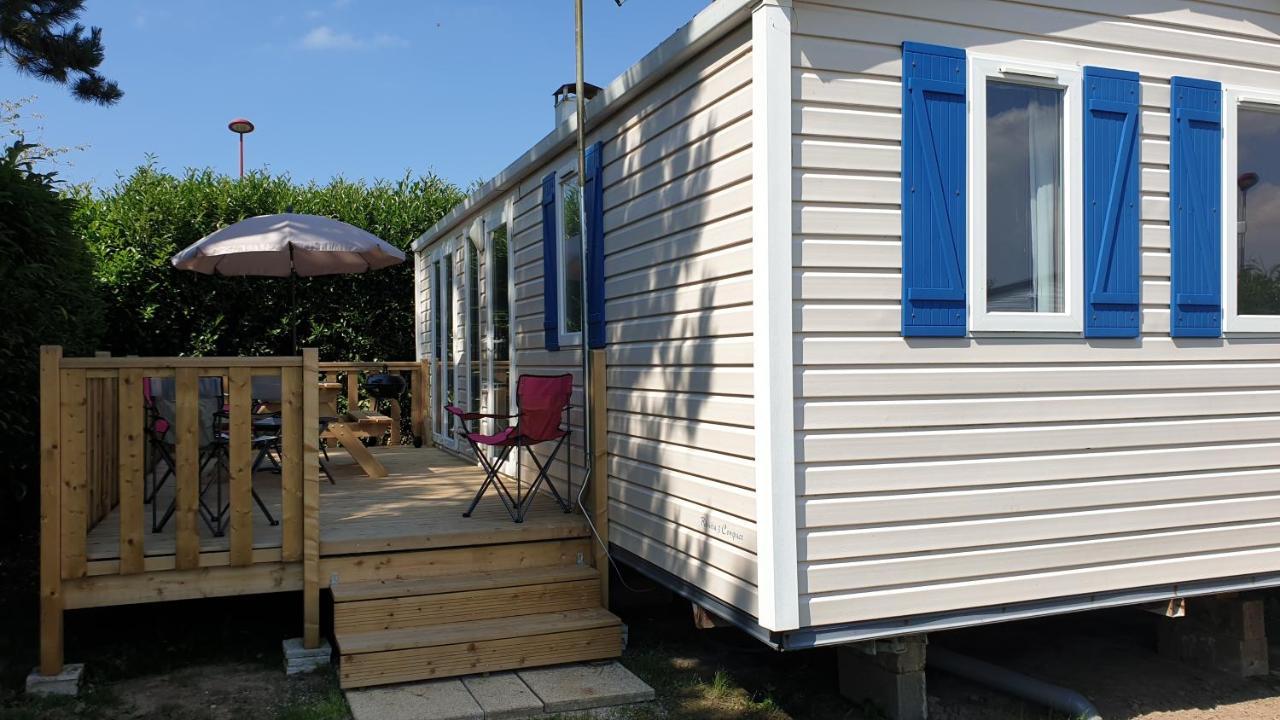Mobil home 6-8 places Parcelle 5 climatisé Biville-sur-Mer Esterno foto